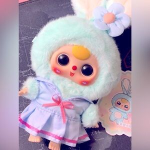 Baby Three Macaron ‘Rabit Series’ Pendant Plush - Blue